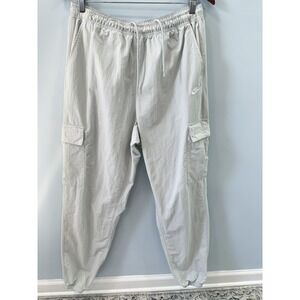 Nike Club Woven Cargo Pants Mens Medium Gray Jogger Nylon Athletic Casual